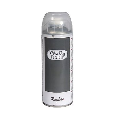 Rayher 34371572 Peinture effet craie « Chalky Finish » aérosol, gris anthracite ultra mat, 1 pce., 400ml, sol. aqueuse, surfaces multiples, arts créatifs, meubles, vintage
