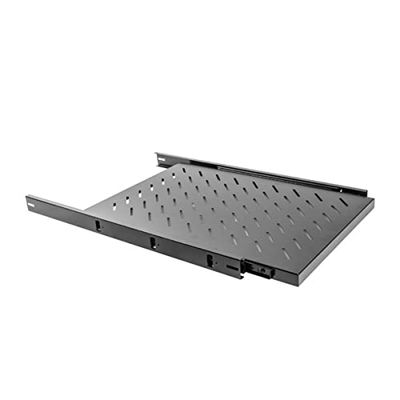 Lanberg - Rack Cabinet Lanberg fisso mensola scorrevole 19' 1U/465x750mm, capacità di carico massima fino a 15kg nero