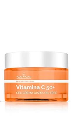 Creme de vitamina C 50 ml | gel creme diário com proteção solar, antioxidante, evitalizante e iluminadora, textura leve e sem óleos, fabricado em Espanha, Natysal