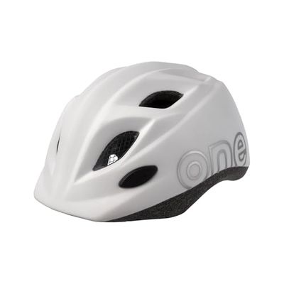 BOBIKE 8740900008 - Casco da bicicletta per bambini ONE PLUS regolabile Taglia S (52-56 cm) che si combina perfettamente con i seggiolini di sicurezza GO in a colori Bianco Neve