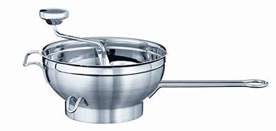 Rösle Passapura com cabo contraposto, passapuros com manivela para colar alimentos, aço inoxidável 18/10, adequado para máquina de lavar louça