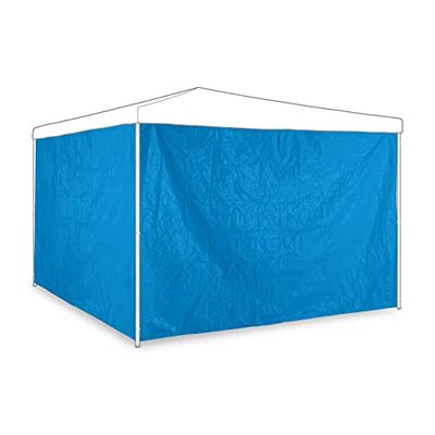 Relaxdays Tende per Gazebo Laterali, Set da 2, Telo Impermeabile in PVC, Pareti 3x2 m, Senza Finestre, para Sole, Blu