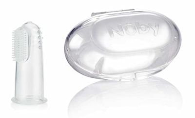 Nuby - Escova de dedal com estojo para bebé - 0 meses