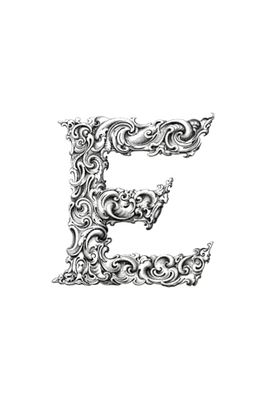 Filigree Monogram Journal - Letter E - White: Elegant Initial Notebook | 6x9 | 110 Pages | Lined Sheets | Sophisticated Personalized Diary