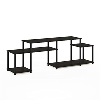 Furinno Besi - Estante Industrial Multiusos de 6 Niveles con Marco de Metal, Estrecho, Roble Finn