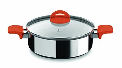 Mepra 30133128F7 - Sartén para freír, Color Rojo