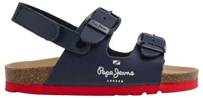 Pepe Jeans Bio Double Kansas Bk Sandalias para Niños, Azul (Navy), 12