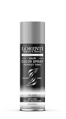 LORENTI TOKYO & SEOUL Color Hair Spray de couleur argentée - 150 ml - Pour déguisement et maquillage - Pour carnaval, Halloween et fête à thème - Lavable - Color Hair Spray