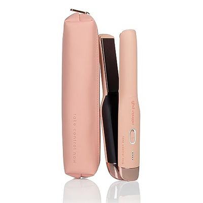 ghd unplugged take control now - Plancha de pelo profesional inalámbrica con tecnología dual, edición limitada 2023, rosa