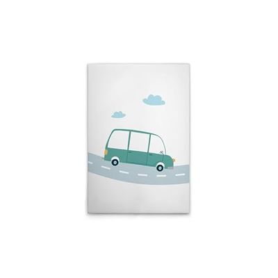 A.S. Création DD132507 Impression sur toile pour chambre d'enfant Motif voitures Blanc/vert 50 x 75 cm