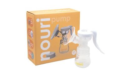 TensCare Nouri Pump Extractor de leche manual con 2 niveles de succión para una expresión cómoda, Solución natural libre de BPA con protectores mamarios, Blanco