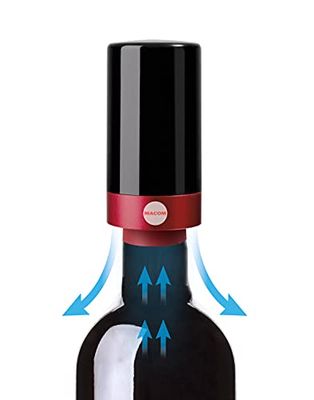 MACOM Just Kitchen 953 Wine Sealer Automatic Vacuum for Fermo Wine Bottles, Also Ideal for Oil and Juice, Works with 2 AAA Batteries Not Included