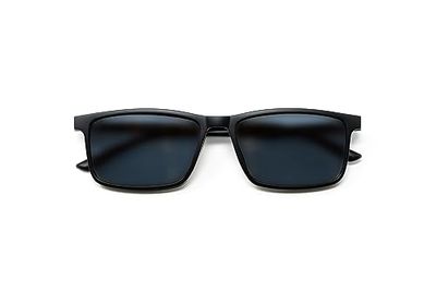 Gian Marco Venturi Clip On Okulary do czytania, Czarno-Niebieski Lustro, Standard Unisex-Dorosły, Czarno-niebieski Lustro, Taglia unica