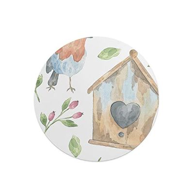 Questo Casa, Ronde digitaal bedrukte muismat, antislip onderkant, voor kantoor en thuis, diameter: 22 cm