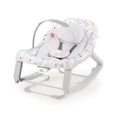 Ingenuity, Keep Cozy 3-in-1 Grow with Me, babywip burst met trillingen, 3 kantelfuncties voor schommel, wip of als vaste zitting, 2 ligposities, afneembare speelboog, geboorte tot 18 kg