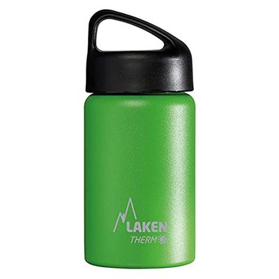 Laken Classic Garrafa térmica de aço inoxidável 18/8 e parede dupla a vácuo, unissexo adulto, verde, 350 ml