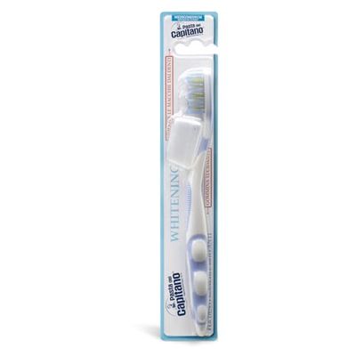 Pasta del Capitano, Spazzolino Whitening con Setole Medie, Aiuta la Riduzione delle Macchie dello Smalto e Favorisce Lo Sbiancamento dei Denti