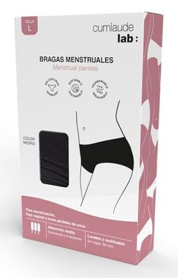 Cumlaude Lab Menstrual Panties - High Absorbency, Equivalent to 3 Tampons, for Mensturation Period Size L