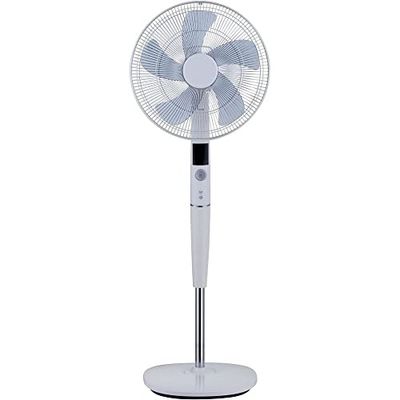 Midea FS40-15AR Ventilateur sur pied à moteur CC silencieux avec télécommande, 26 vitesses, minuterie 12 heures, affichage LED, 3 modes, fonction oscillation à 80°, ventilateur avec circulation de