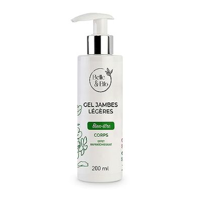 Belle&Bio Gel Gambe Leggere, Speciale Gambe Pesanti, Certificato Bio da Ecocert, 200 ml