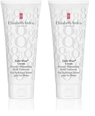 Elizabeth Arden, Eight Hour Cream, Crème Mains Réparatrice Intense, Crème Hydratante et Apaisante, Soin Skincare pour Mains Rugueuses et Sèches, Texture Crème Gel, Parfum Abricot (Lot de 2)