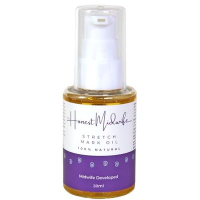 The Honest Midwife Stretch Mark Oil • 30ml • Nourish Your Skin + Prevent Stretchmarks • Reduce Itchy Feeling as Your Bump Growth • 100% Natural • Vegan • Cruelty-Free • Apricot & Jojoba Oil + Vit E