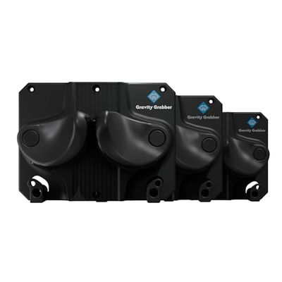 Gravity Grabber Estante de Pared para Esquí y Snowboard - Compatible con Cualquier Modelo de Esquí y Snowboard - Seguro - 3x - Negro