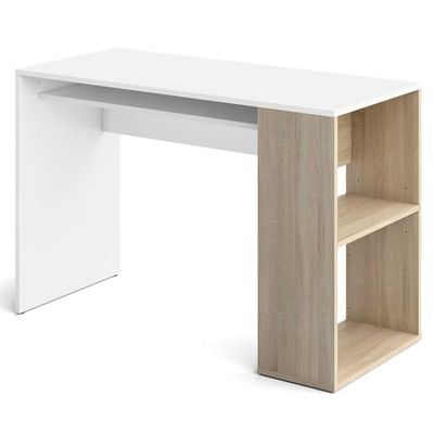 Temahome Bureau Yale, Cardboard, Eik En Wit, 114 x 50 x 75,5 cm (BxDxH)
