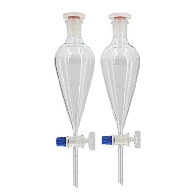 Macherey & Nagel ML-6464 NANOCOLOR - Imbuto in vetro con pulcino in vetro NS e tappo in PE, capacità 100 ml, trasparente, 2 pezzi