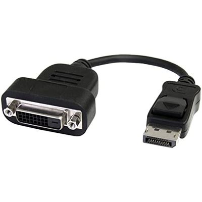 StarTech.com Adaptador DisplayPort a DVI - Conversor Activo de Vídeo DisplayPort a DVI-D de 1080p - Cable Adaptador Tipo Dongle DP 1.2 a DVI - Adaptador DP a DVI - Conector DP con Pestillos (DP2DVIS)