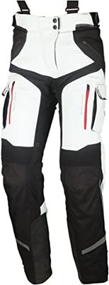 Modeka Panamericana Dames motorfiets textiel broek Lichtgrijs/zwart