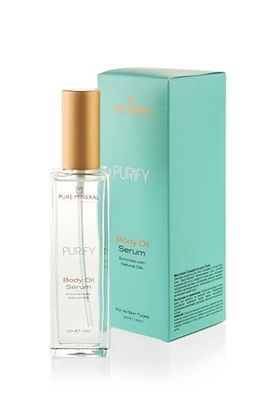 Pure Mineral, siero per il corpo setoso con olio di argan per la pelle morbida, nutriente, idratante, 50 ml