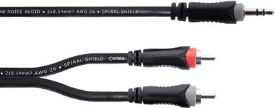 Y-kabel stereo mini jack / 2 RCA 1,5 m