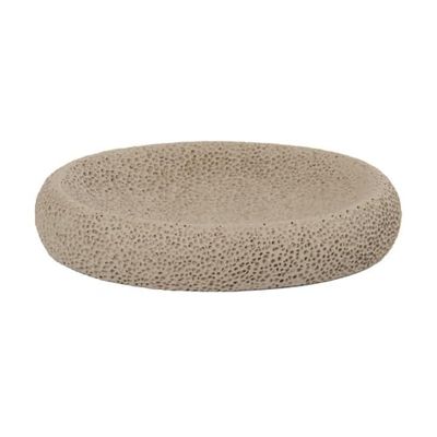 MSV Porte Savon Polyrésine FJORA Beige & Blanc