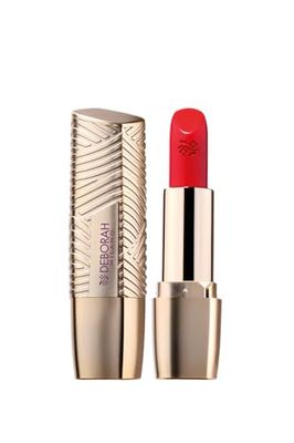 Deborah Milano szminka Milano Red, nr 11 Coral Red, pełny kolor, błyszcząca, ekstremalny komfort, długa żywotność