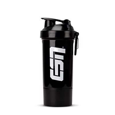 ESN Shaker, 600 ml, noir, passoire et chambre supplémentaire