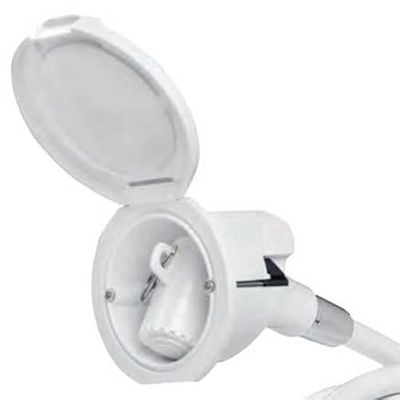 Chrome SHOWERHEAD+WHIT ROUNDCOVER+3M BROEK
