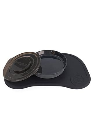 Twistshake Click Mat antislip siliconen basis voor baby's, 38 x 25 cm, BPA-vrij, zwart