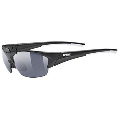 uvex blaze III - sportglasögon för dam och herr - inkl. utbytbara linser - tryckfri bärkomfort & perfekt passning - black matt/smoke - one size