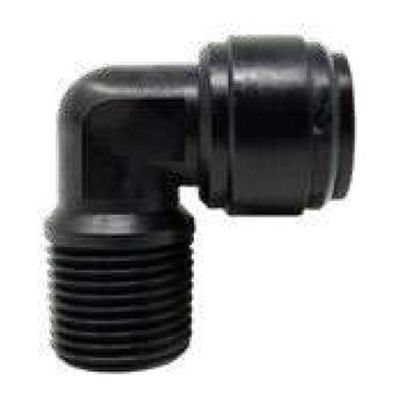 Fluidfit HPL08R03B Serie HPL Codo macho BSPT, 8 mm, corte tubo, rosca 3/8", paquete de 50