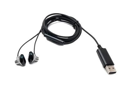 SYTEM-S Stereo In Ear Noise Cancelling Auriculares 2 m USB 2.0 Control de Volumen Micrófono Funda Gris