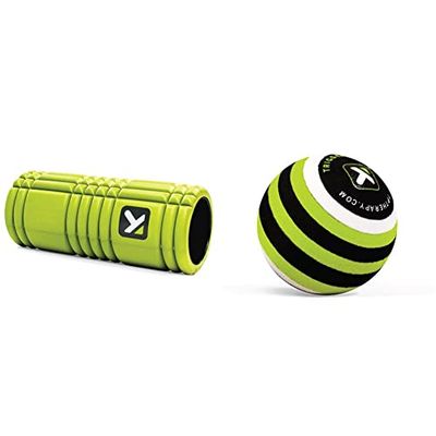 Trigger Point Foamroller Rullo in schiuma, Verde,Taglia unica & TRIGGERPOINT Ball, Performance-Foam Palla-Riccio per Massaggi MB1 Unisex Adulto, Verde-Verde Lime/Nero