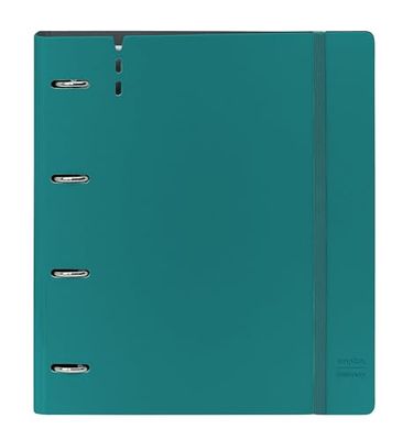 SAFTA - Classeur avec 4 anneaux de 35 mm, avec recharge, avec 100 feuilles A4, idéal pour les enfants de différents âges, confortable et polyvalent, qualité et résistance, 27 x 4 x 32 cm, bleu, bleu,