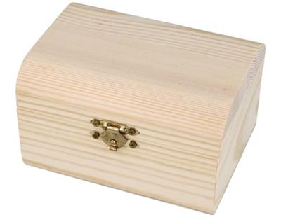 Kist van massief grenenhout, 12 x 9 x 7 cm.