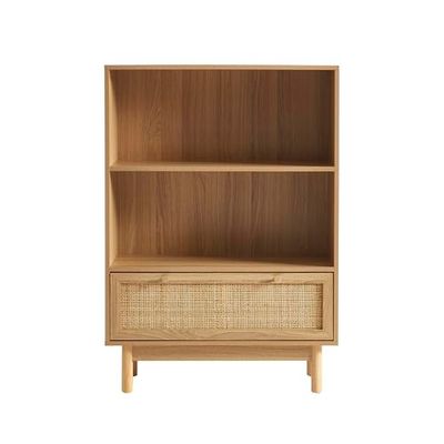 BAÏTA Boekenkast Helena eikeneffect en rotan riet, 80 cm