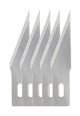 FISKARS Original Lame di ricambio per taglierino a bisturi FISKARS, Nr. 2, 5 Pezzi, Acciaio di qualità, Argento, Lama ad alte prestazioni, 1024401