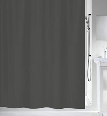Spirella Rideau de Douche Polyester Primo 180X200cm Gris Anthracite