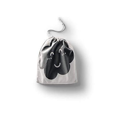 Bonamaison Impreso Algodón Bolsas con Cordón, Bolsa con Cordel para el Hogar y el Almacenamiento de Verduras, Bolso de Compras, Plegable, Ecologica, Reutilizables, Tamaño: 30x40 Cm