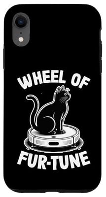 Wheel Of Fur-Tune Robot Vacuum Cleaner Funny Cat Case for iPhone XR