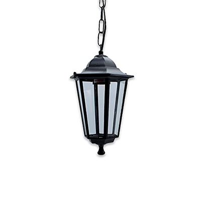PRENDELUZ Hanglantaarn voor buiten, klassiek, 6 zijden, hanger met ketting, E-27, 230 V